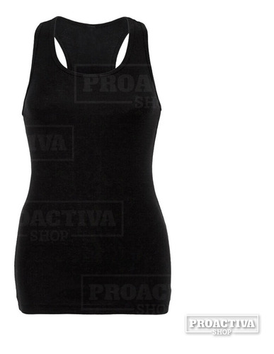 Musculosa Larga Deportiva Mujer De Algodon Con Lycra