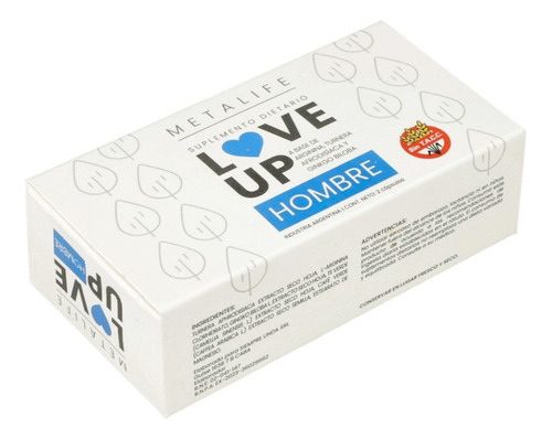 Suplemento Love Up Vigorizante Masculino Potenciador Sabor Sin sabor