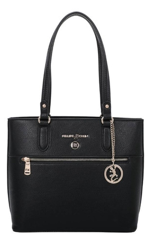 Bolsa Tote Grande Fellipe Krein Ss23 Saffiano Fk536 - Preto