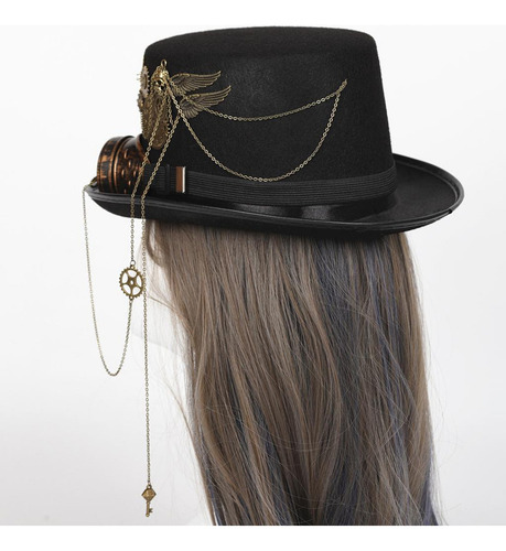 Aa Steampunk Vitoriano Com Óculos Clássicos, Conjunto De