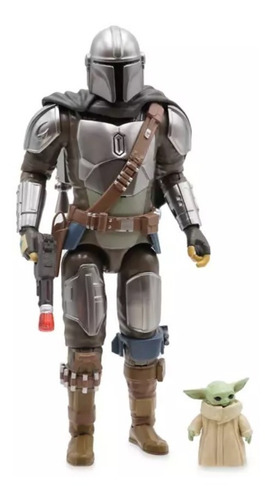 Star Wars Force Icons: Figura De Acción Mandalorian & Grogu