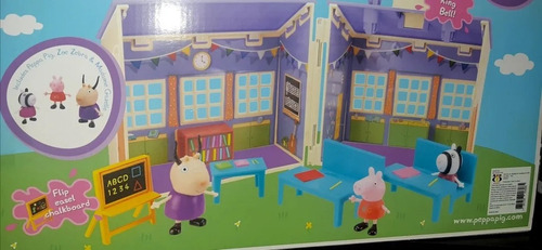 Peppa Pig Playset Escuela Colegio De Lujo Sonidos Y Maleta