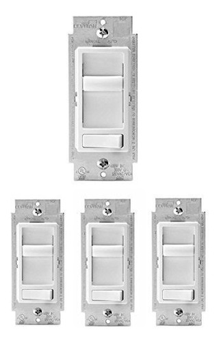 Interruptor Leviton 6674-p0w, 4-pack, Blanco