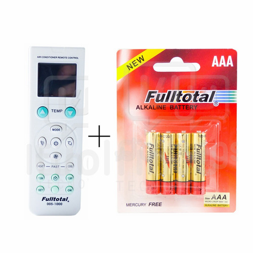 Combo Control Aire Acondicionado Universal + 4 Pilas Aa