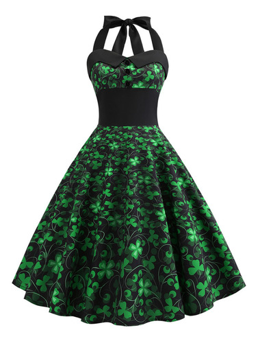 Vestido H Para Mujer Del Día De San Patricio, Manga Larga, E