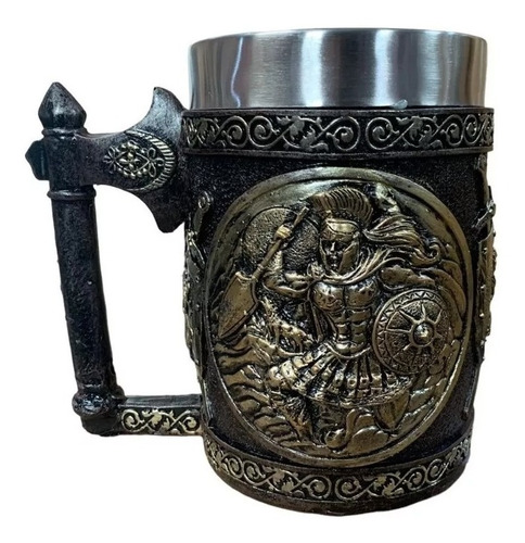 Tazón Mug  Guerrero Vikingo Acero Inoxidable 600ml