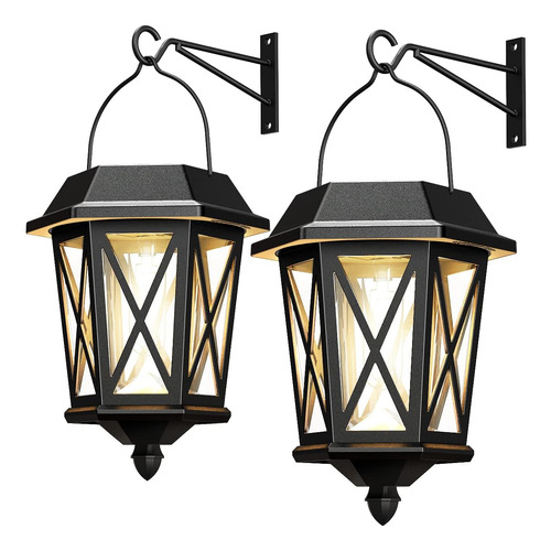 Luces De Linterna De Pared Solar Teklaps 2 Paquete, Decoraci