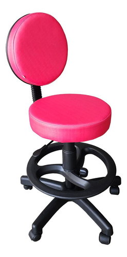 Cadeira Mocho Giratório Com Aro Pink Facto For-ty