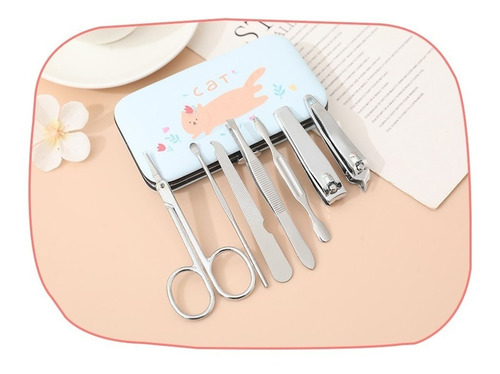 Set 7 Pcs Herramientas Manicure Cuidado Personal Corta Uña