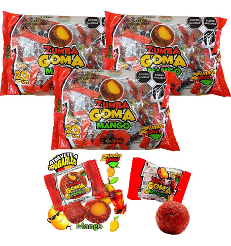 Gomita Tamarindo Mango Chile 220 Pz Zumba Goma Pica