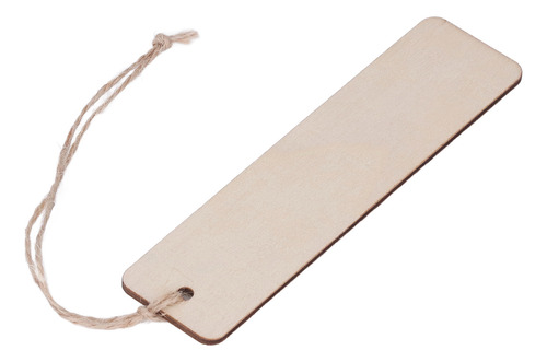 50 Marcapáginas Rectangulares De Madera En Blanco, 4,7 X 1,3