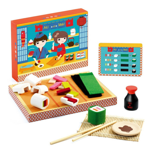 Juegos De Rol Aki & Maki Preparan Sushi Cocina Djeco
