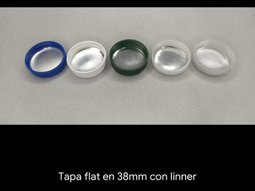 Tapa Flat 38mm Con Linner Aluminizado 