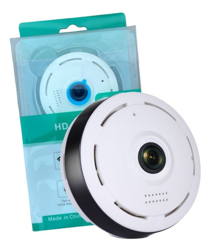 Imagen 2 de 2 de Camara Wifi Seguridad Ojo Pez 360 Espia Oculta Fisheye Audio
