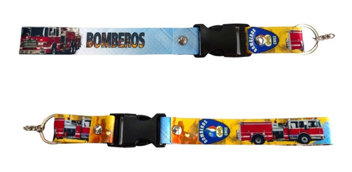 Lanyard, Llavero, Bombero , Con Argolla Metálica