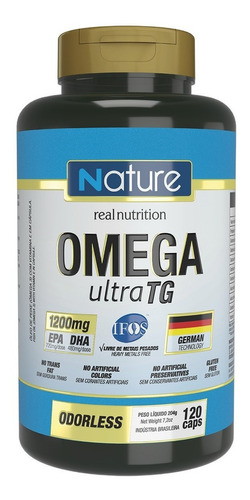 Fish Oil Ômega 3 1200mg Selo Ifos 120 Cápsulas - Nature Real Sabor Without flavor