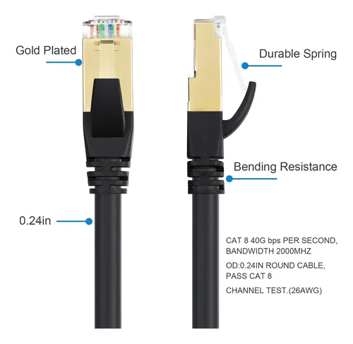 Cable Red Cat8 40gbps 2000mhz 1x30mt Dbillionda -7zshdk9l