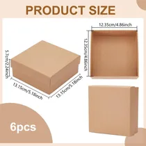 Comprar Benecreat Paquete De 6 Cajas De Papel Kraft, Cajas De Regalo