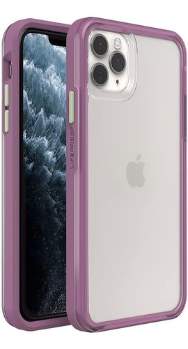 Funda Para iPhone 11 Pro Max 6.5 Transparente Borde Morado