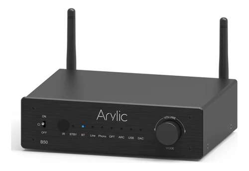 Arylic B50 Amplificador Inalambrico 50w X 2 Negro 100 W