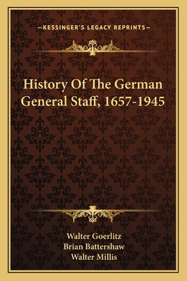 Libro History Of The German General Staff, 1657-1945 - Go...