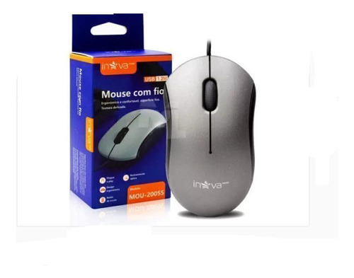 Mouse Óptico Com Fio Usb 1.2 Metros Inova - Mou-20055