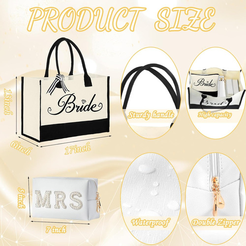 Juego De Regalo De Novia Con Bolsa De Maquillaje Y Zapatilla