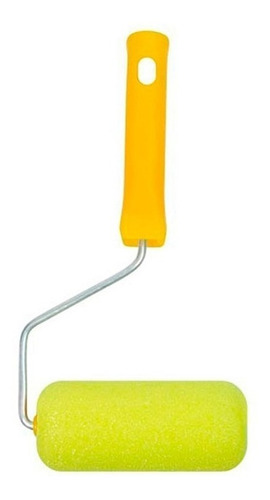 Rolo Roloflex Resistence 9cm Amarelo C/cabo Esmalte Verniz