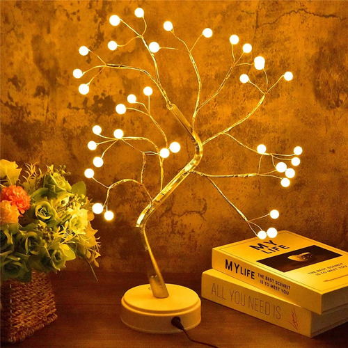 Luz Nocturna Led, Mini Árbol De Navidad, Guirnaldas De Alamb