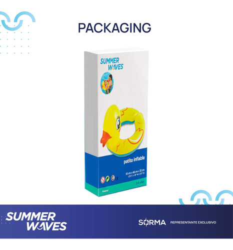 Imagen 5 de 7 de Pato Inflable Salvavida Pileta 55 X 46 X 32 Cm Summer Waves