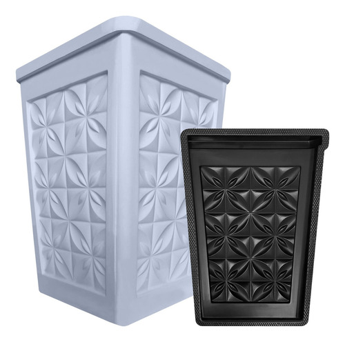 Forma Vaso 3d Abs Gesso Cimento Profissional Grande Jardim Forma Flor Do Oriente