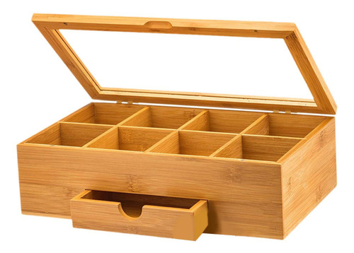 Caja De Almacenamiento De Té, Contenedor De Té De Madera,