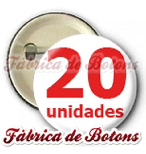 20 Botons Botton Buttons Butons Broches Personalizados 3,5cm