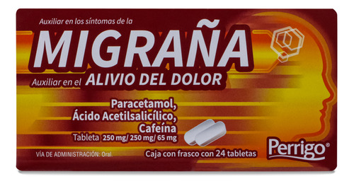 Migraña, Paracetamol, Acido Acetilsalicilico, Cafeina, Frasc