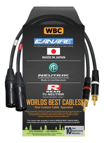 Cabl Rca Xlr Macho Canare L-4e6s Star-quad Cable Audio Nys