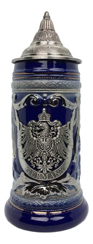 Taza Stein De Cerámica Águila Alemana Azul Cobalto De...