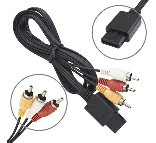 Cable De Video Rca Compatible Con Gamecube Nintendo 64 Snes