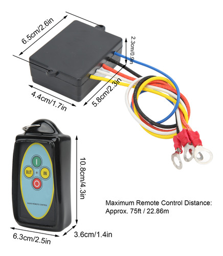Kit De Control Remoto Con Cabrestante Inalámbrico, 12 V, 24