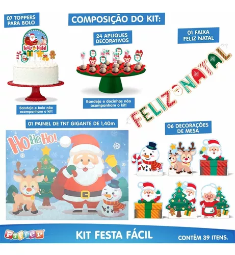 Faixa Decorativa Ho Ho Ho - Feliz Natal Do Papai Noel