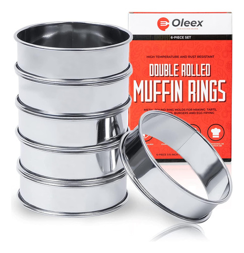 ¡juego De Anillos Para Muffins Ingleses Oleex! ¡6 Aros ...