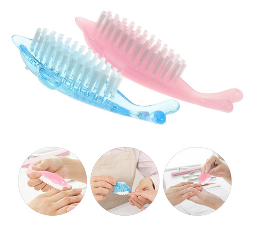 Cepillo De Limpieza De Dedos Con Forma De Delfín Para Uñas Y