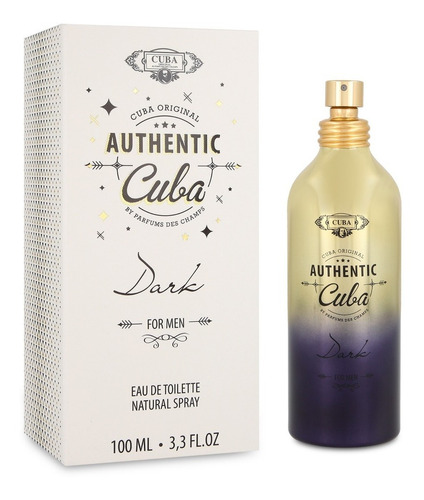 Cuba Authentic Dark 100ml Edt Spray