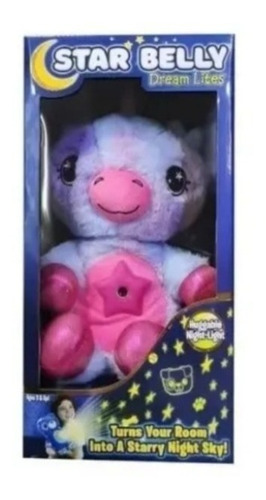 Peluche, Unicornio Magico Rosa, Proyecta Estrellas