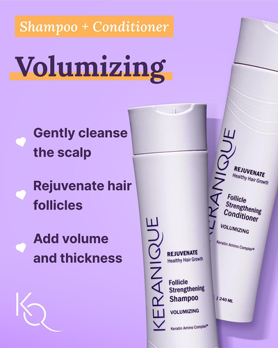 Conjunto De Cuidados Com O Cabelo Keranique Volumizing Shamp