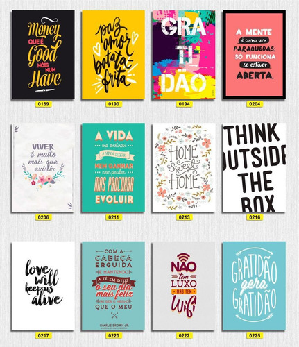Placas Decorativas - Frases/pensamentos - Promoção - 20x30