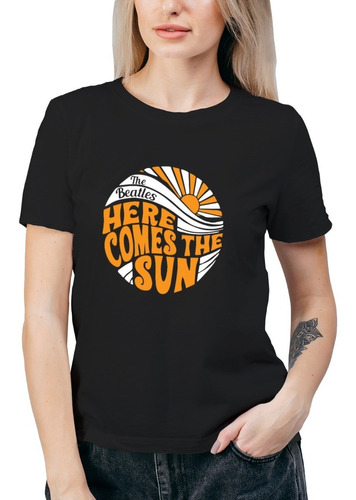  Polera Mujer The Beatles Here Comes The Sun Algodón Mus65