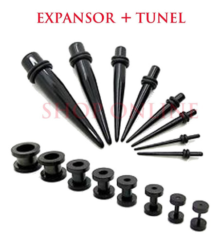 1 Expansor + 1 Tunel Promo Limitada Piercing Tattoo