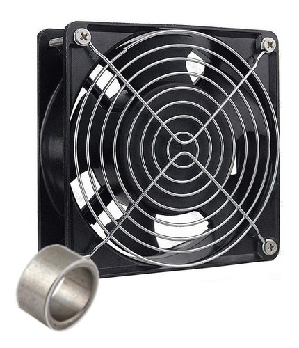 Imagen 1 de 10 de Kit Turbina Metalica 220v 4in Con Buje + Rejilla Cooler
