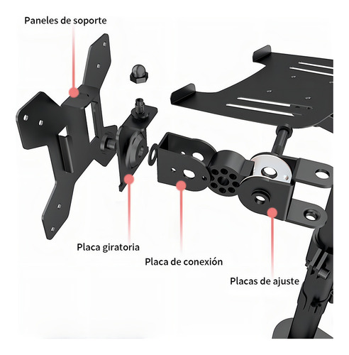Fnbrli X0223 Iron Soporte De Monitor Dual Para Monitor Y