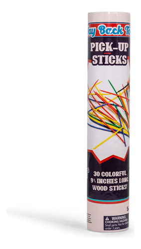 Way Back Toys Pick Up Sticks, 30 Palos De Madera Coloridos .